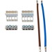 Aansluitklem voor hoofdkabel Hafonorm ABB Installatiedozen en -kasten Renovatie aansluitset 2x 4-voudig aansluitblok+afdekkap 1x br+1xbl, 4m 1SPF007929F0150